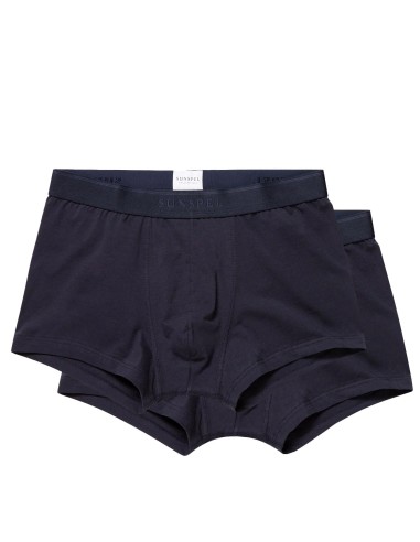 Sunspel Stretch Cotton 2 Pack Trunks Navy une grave pollution 