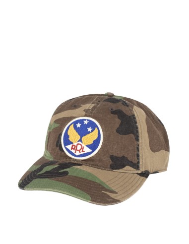 RRL by Ralph Lauren Winged Logo Camo Ball Cap Woodland Camo Découvrez la collection