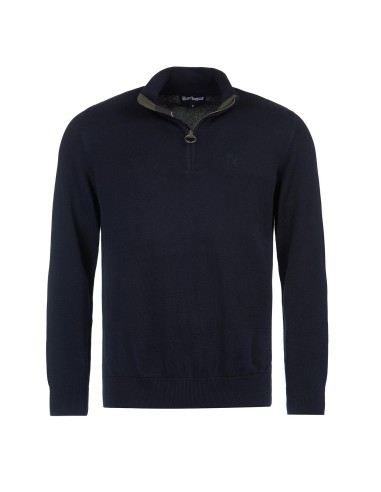 Barbour Cotton Half Zip Sweater Navy l'achat 