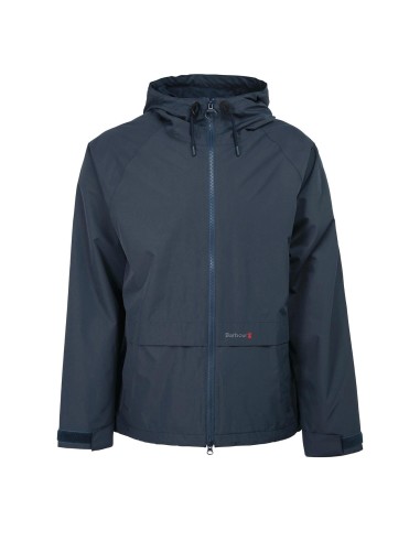 Barbour Pockle Waterproof Jacket Classic Navy brillant des détails fins