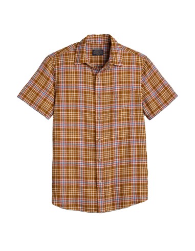 Pendleton Dawson Linen Shirt Bronze / Red / Blue Plaid en linge