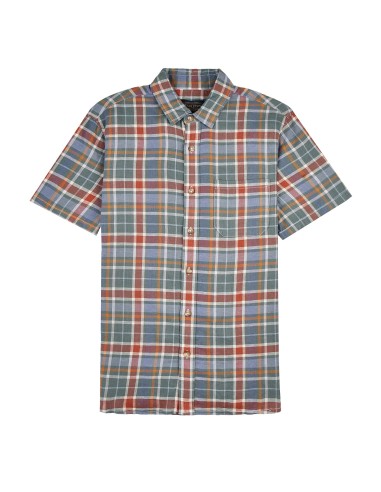 Pendleton Dawson Linen Shirt Green / Blue / Red Plaid pas cher chine