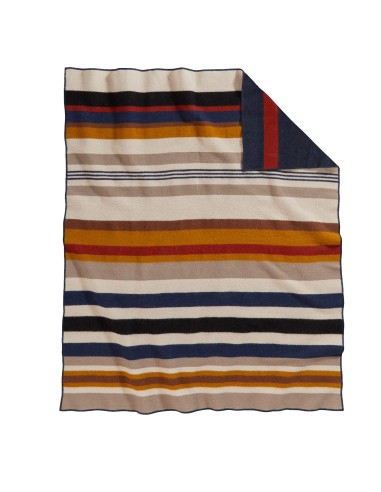 Pendleton Bridger Wool Throw With Carrier Boulder Stripe une grave pollution 