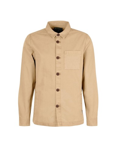 Barbour Washed Cotton Overshirt Washed Stone rembourrage situé sous