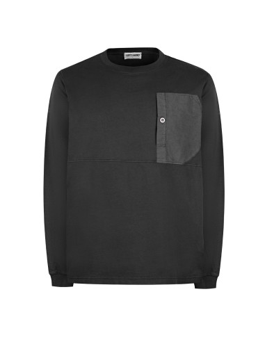 Left Hand L/S Pocket Tee Black Les êtres humains sont 