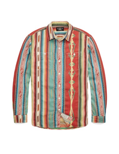 RRL by Ralph Lauren Jacquard Workshirt Red / Multi vente chaude votre 