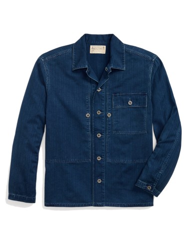 RRL by Ralph Lauren Indigo Herringbone Twill Overshirt Indigo offre 