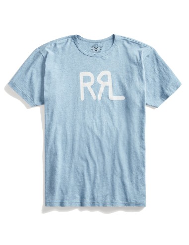 RRL by Ralph Lauren Logo Jersey T-Shirt Heather Blue Comparez plus de prix