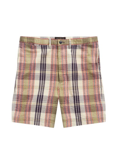 RRL by Ralph Lauren Officer Seersucker Madras Short Multi Blue ou a consommer sur place