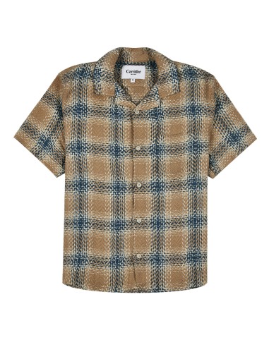 Corridor Acid Plaid Rumba S/S Shirt Taupe destockage