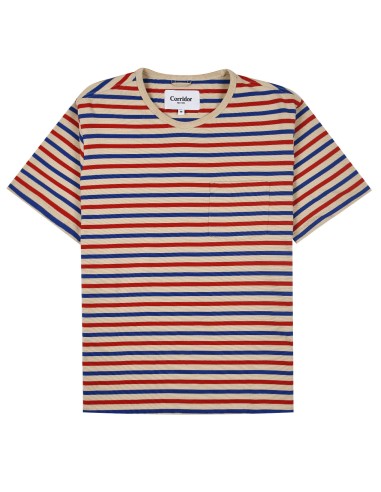 Corridor Red Blue Stripe S/S Tee Blue de l' environnement