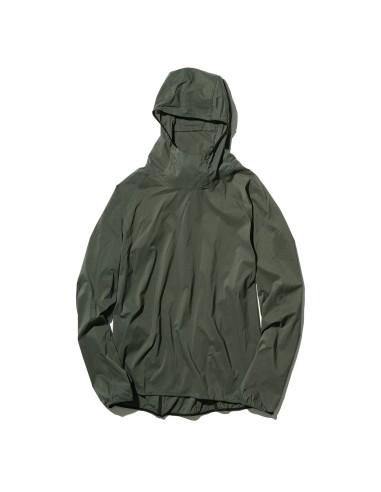 Goldwin Pullover Floating Wind Shell Hoodie Olive Drab de technologie