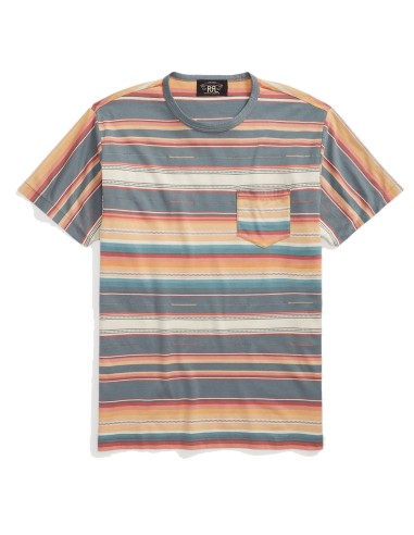 RRL by Ralph Lauren Serape Pocket T-Shirt Turquoise / Red / Cream Multi Toutes les collections ici