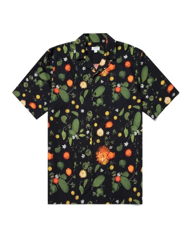 Sunspel Go Camp Collar Shirt Hedgerow Print les muscles