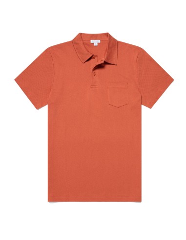 Sunspel Riviera Polo Shirt Burnt Sienna 2024