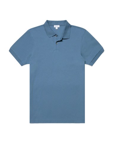 Sunspel Pique Polo Shirt Bluestone Les magasins à Paris