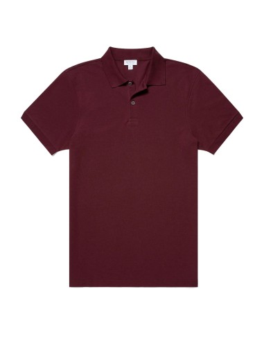 Sunspel Pique Polo Shirt Vino Venez découvrir notre 