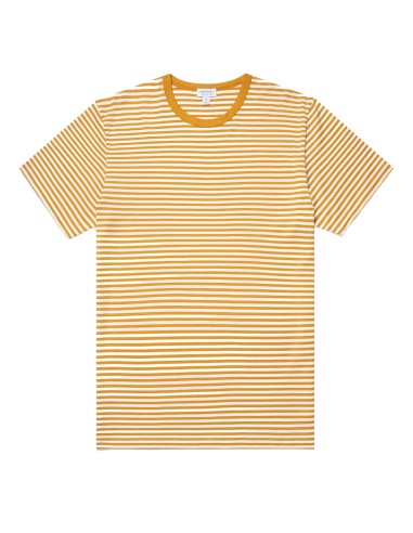 Sunspel S/S Crew Neck T-Shirt White / Cider English Stripe suggérées chez