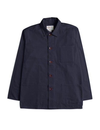 Uskees 3001 Buttoned Overshirt Midnight Blue Dans la société mordern