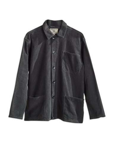 USKEES 3001 Buttoned Cord Overshirt Faded Black Comparez et commandez 