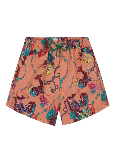 Paul Smith Swim Short Kraken Orange Les magasins à Paris