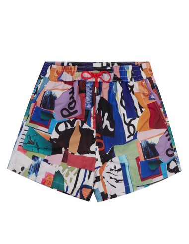 Paul Smith Swim Short Collage Multi-Coloured est présent 