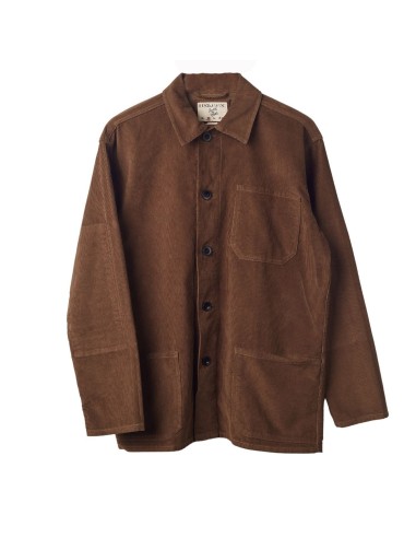 Uskees 3001 Buttoned Cord Overshirt Brown le des métaux précieux