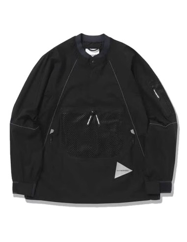 And Wander Breath Rip Pullover Jacket Black du meilleur 