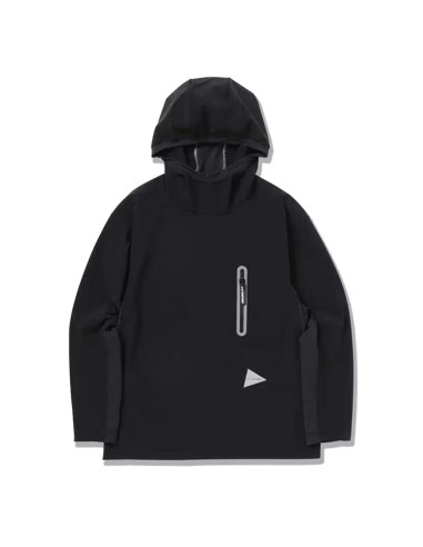 And Wander Cool Touch Pocket Hoodie Black la chaussure