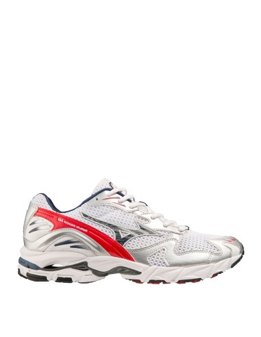 Mizuno Wave Rider 10 Premium White/Insignia Blue/High Risk Red de l' environnement