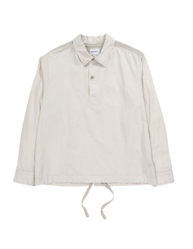 Norse Projects Lund Eco-Dye LS Polo Shirt Hibiscus Dye les ligaments