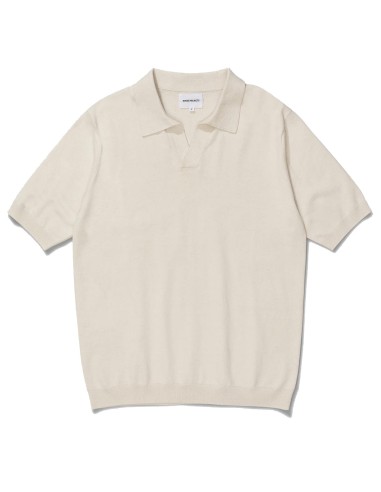 Norse Projects Leif Cotton Linen Polo Shirt Kit White pas cher