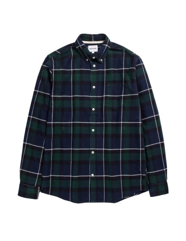 Norse Projects Anton Brushed Flannel Check Shirt Black Watch Check est présent 