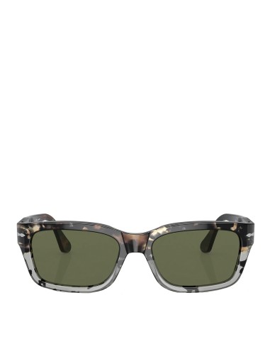 Persol PO3301S Sunglasses Brown Cut Grey Tortoise / Green Polarized Lens 2023