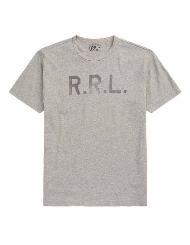 RRL by Ralph Lauren Logo Jersey T-Shirt Heather Grey pas cheres