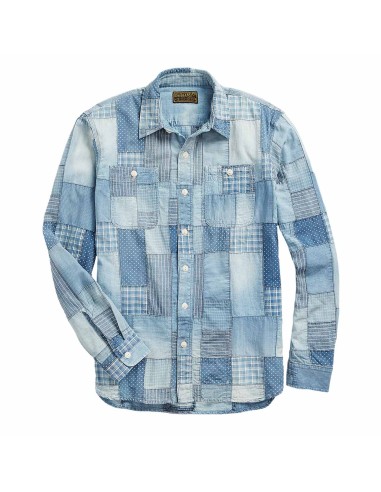 RRL by Ralph Lauren Limited-Edition Patchwork Workshirt Indigo Multi plus qu'un jeu 