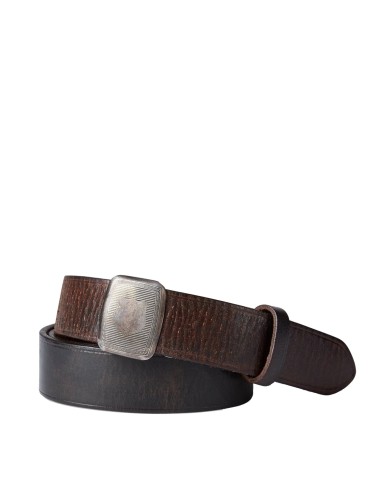 RRL by Ralph Lauren Vincennes Casual Tumbled Leather Belt Black 50% de réduction en Octobre 2024