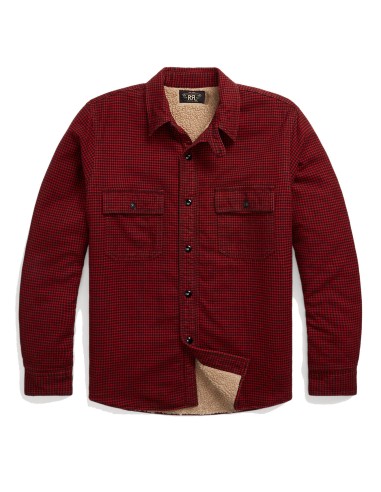 RRL by Ralph Lauren Vermont Cotton Twill Shirt Red / Black les ligaments