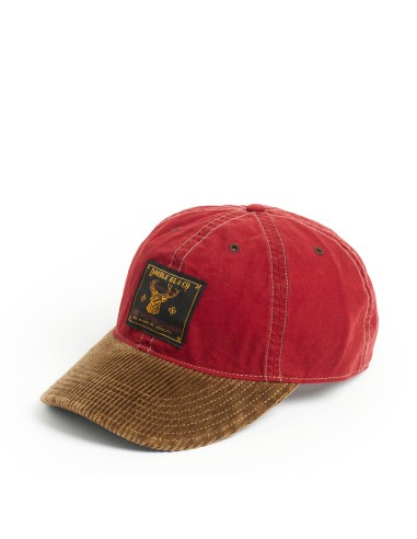 RRL by Ralph Lauren Oilcloth Ball Cap Red / Tan Par le système avancé 