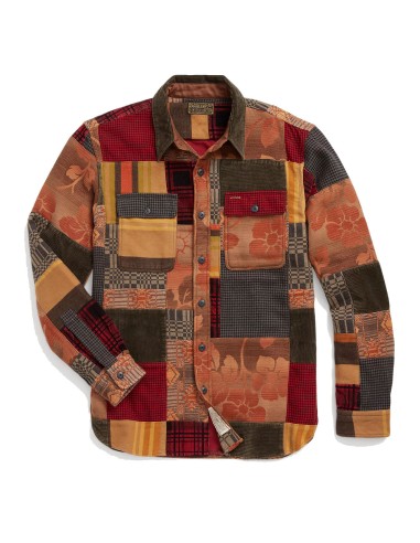 RRL by Ralph Lauren Matlock Patch Work Shirt Red Multi livraison et retour toujours gratuits