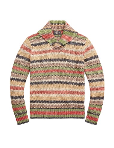 RRL by Ralph Lauren Striped Linen-Blend Jumper Brown Multi Stripe pour bénéficier 