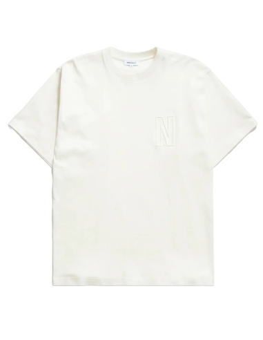 Norse Projects Simon Loose N Logo T-Shirt Ecru Pour