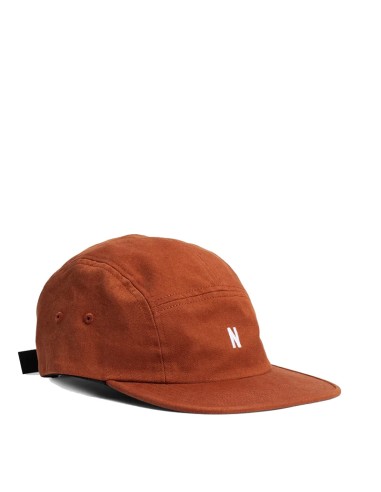 Norse Projects Twill 5 Panel Cap Rust Brown À commander