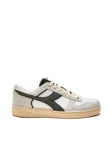 Diadora Magic Basket Low Suede Leather White / Dark Forest de France