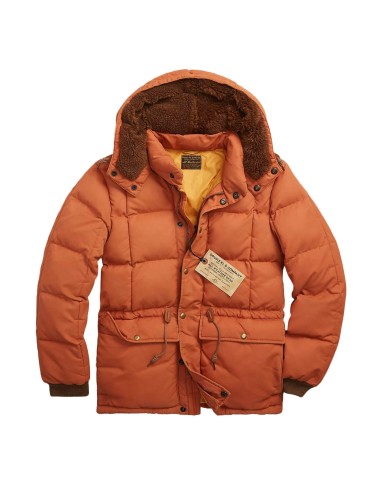 RRL by Ralph Lauren Quilted Hooded Jacket Burnt Orange de technologie