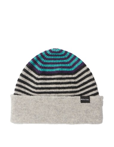 Paul Smith Beanie PS Alfie Stripe Petrol Green 50-70% off 