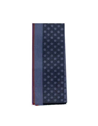 Paul Smith Scarf PS Edge Stripe Polka Navy est présent 