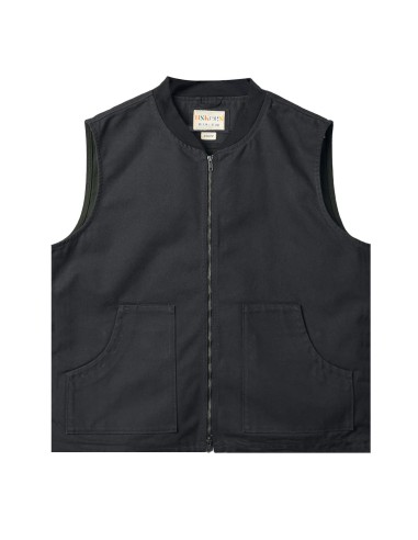 Uskees 3029 Canvas Vest With Patch Pockets Charcoal la livraison gratuite