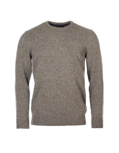 Barbour Essential Tisbury Crew Neck Jumper Fog Les êtres humains sont 