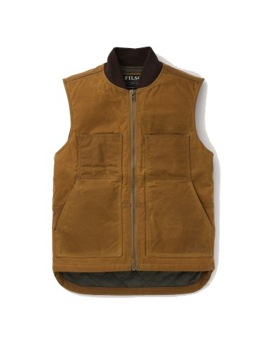 Filson Tin Cloth Insulated Work Vest Dark Tan Comparez plus de prix